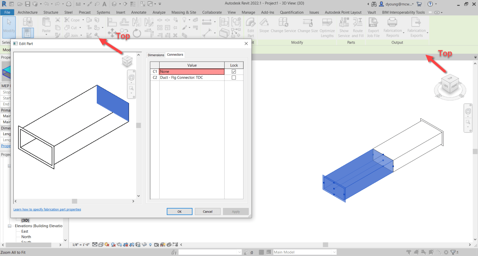 Autodesk Fabrication - Determining C1/C2 Connectors in Revit - BIM ...